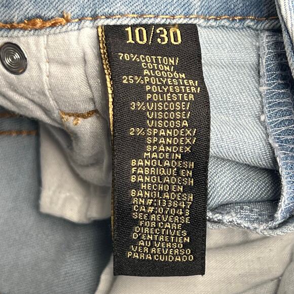 Rachel Rachel Roy Elevate Distressed Denim Jean Shorts Size 10 - Picture 3 of 5